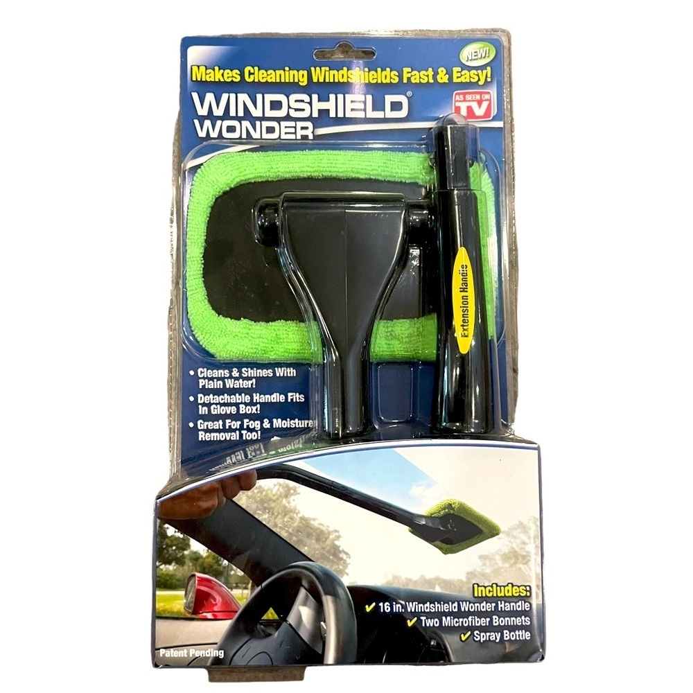 Telebrands Windshield Wonder Microfiber Long Handled
Cleaning Tool, New!